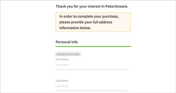 PokerSnowie 購入画面
