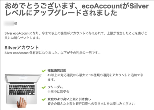 エコペイズ(ecoPayz) ecoAccount シルバーアカウント