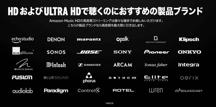 Amazon Music HD 対応機器