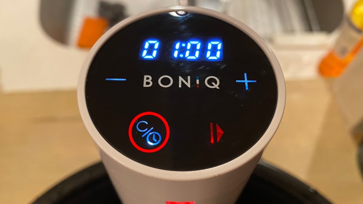 BONIQ 時間設定ボタン