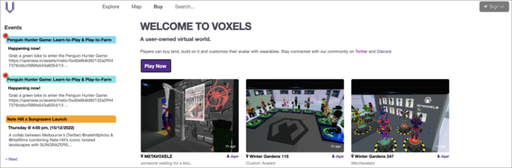 voxels　メタバース