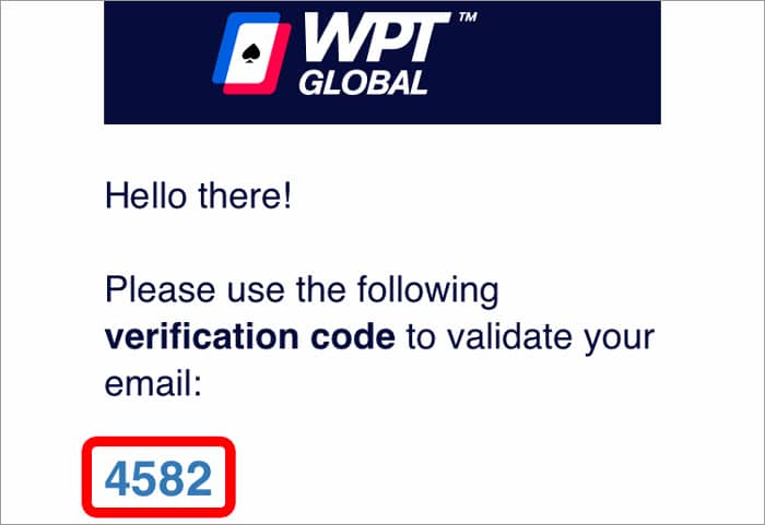 WPT Global  認証コード