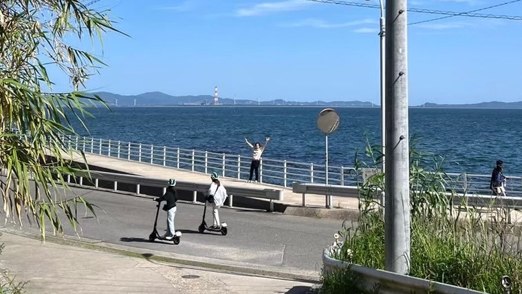 レンタルサイクルで日間賀島を一周